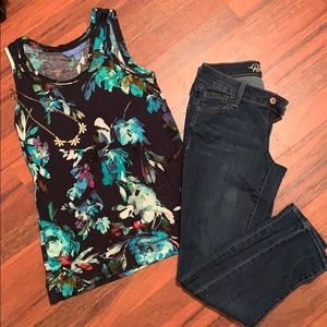 Vera Wang printed tank top